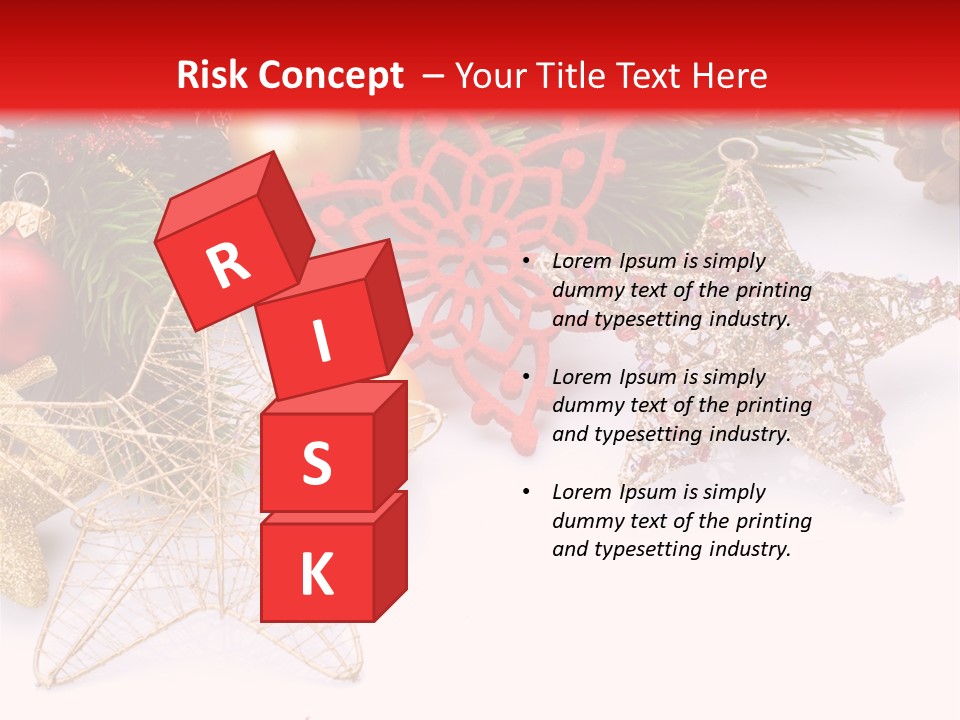 Christmas Decorations For Borders PowerPoint Template