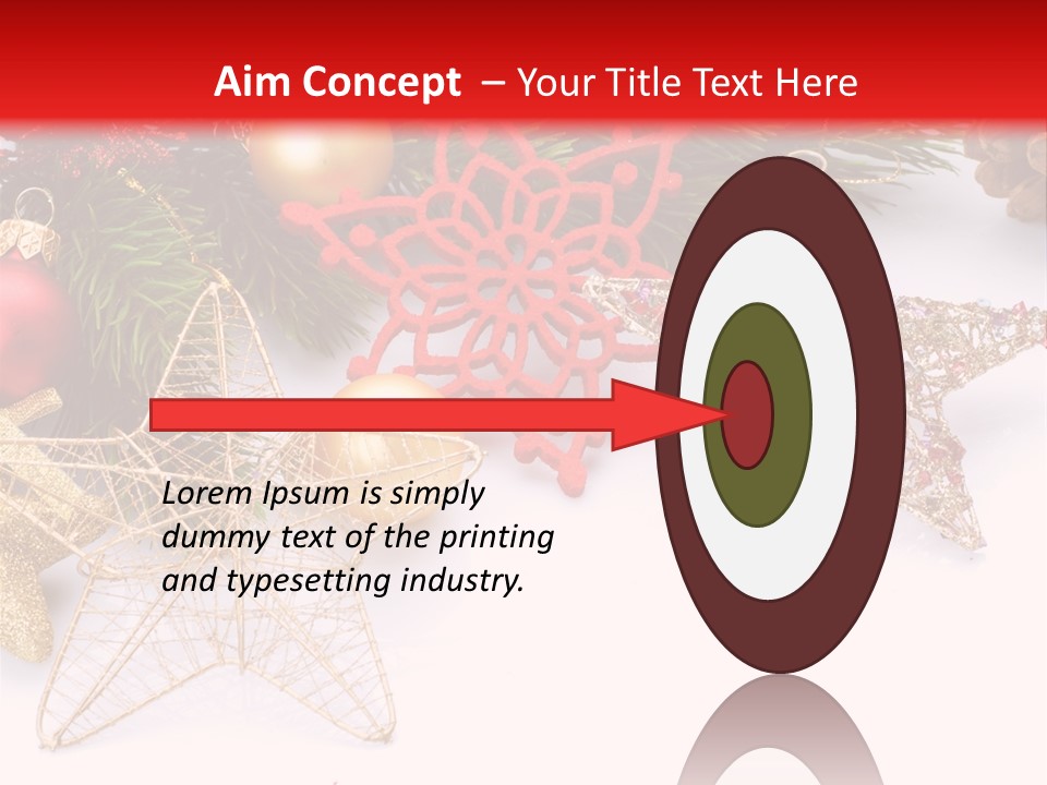 Christmas Decorations For Borders PowerPoint Template