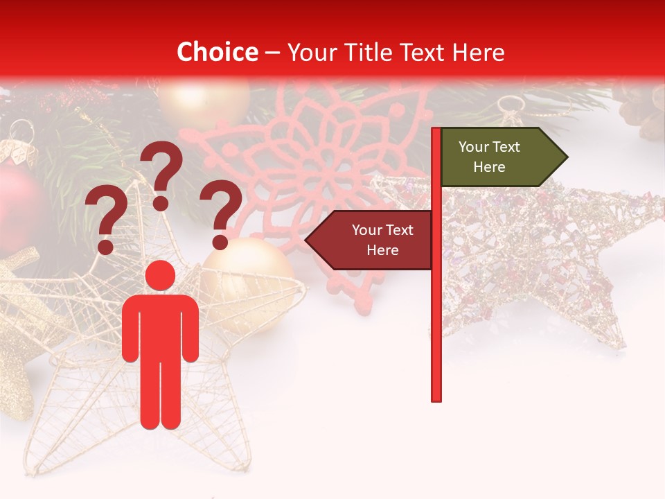 Christmas Decorations For Borders PowerPoint Template