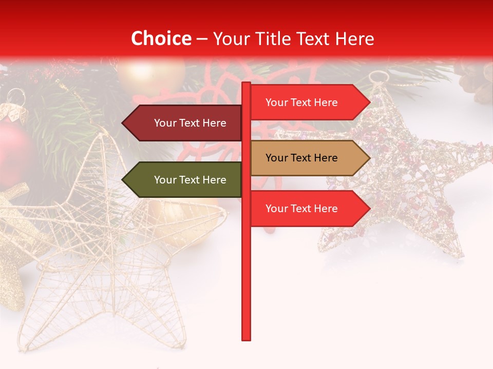 Christmas Decorations For Borders PowerPoint Template