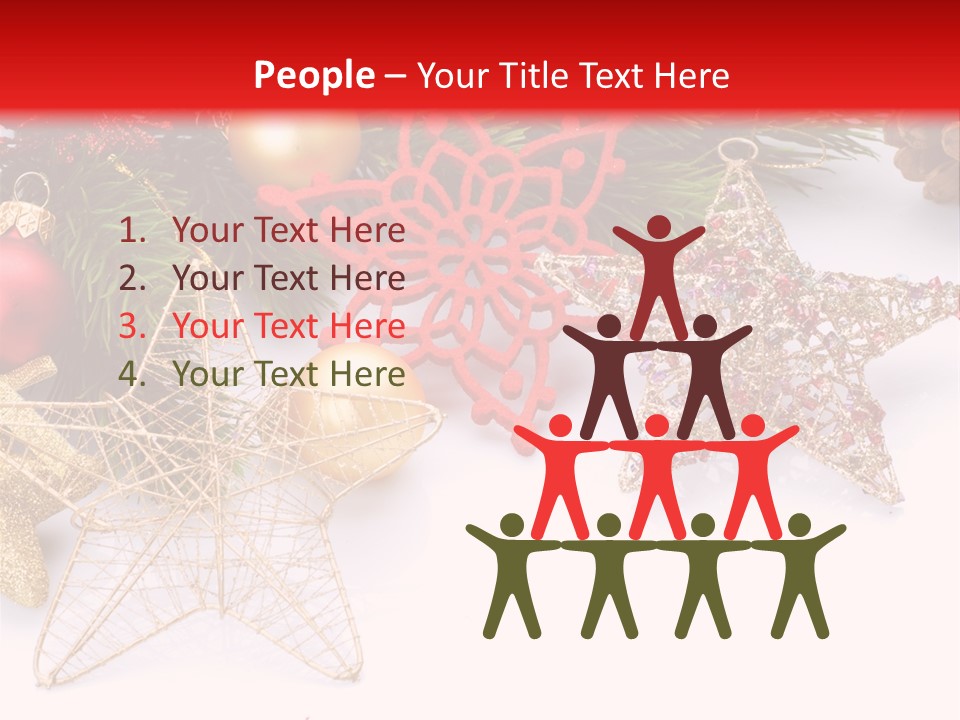 Christmas Decorations For Borders PowerPoint Template