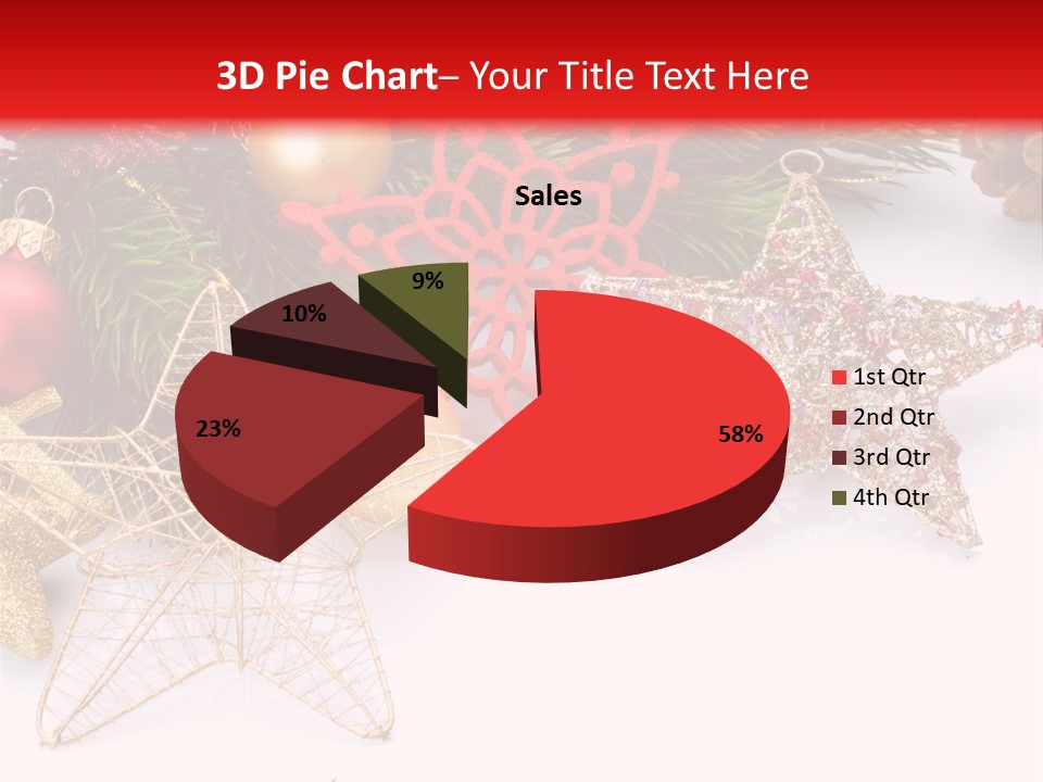 Christmas Decorations For Borders PowerPoint Template