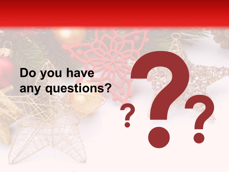 Christmas Decorations For Borders PowerPoint Template