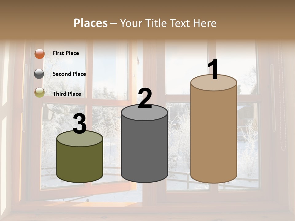 Wooden Windows PowerPoint Template