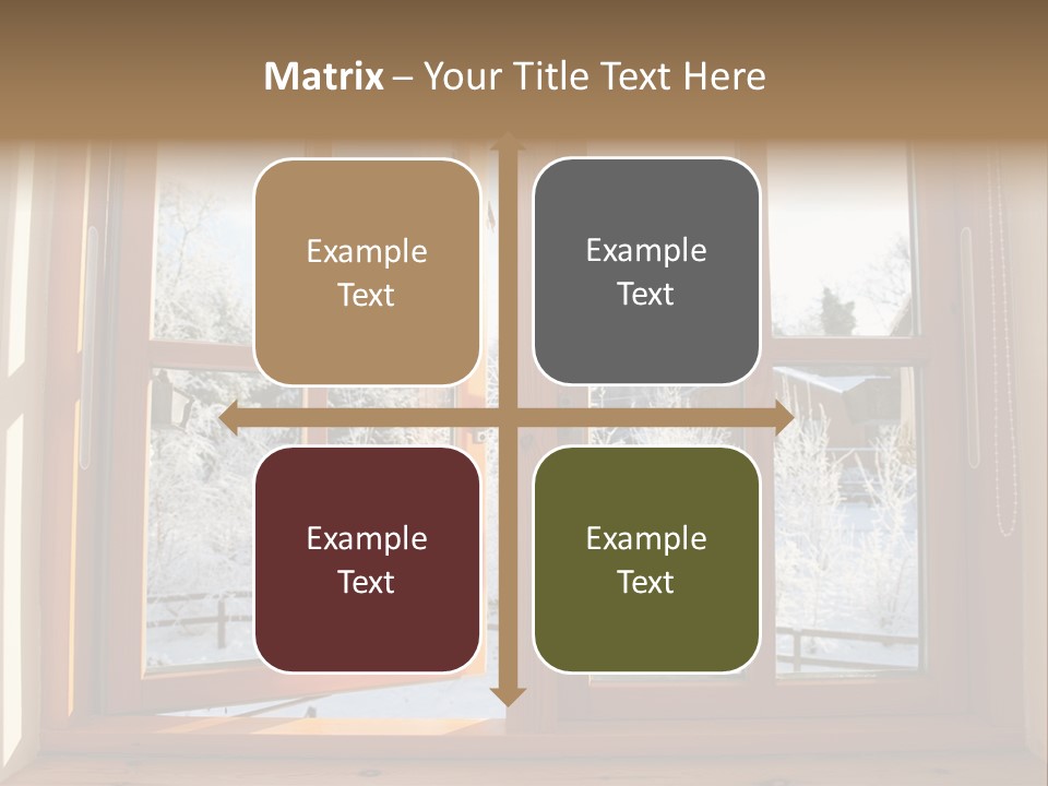 Wooden Windows PowerPoint Template