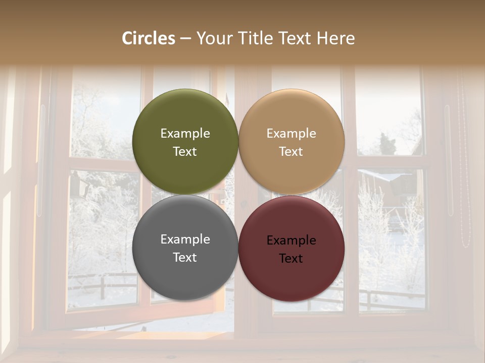 Wooden Windows PowerPoint Template