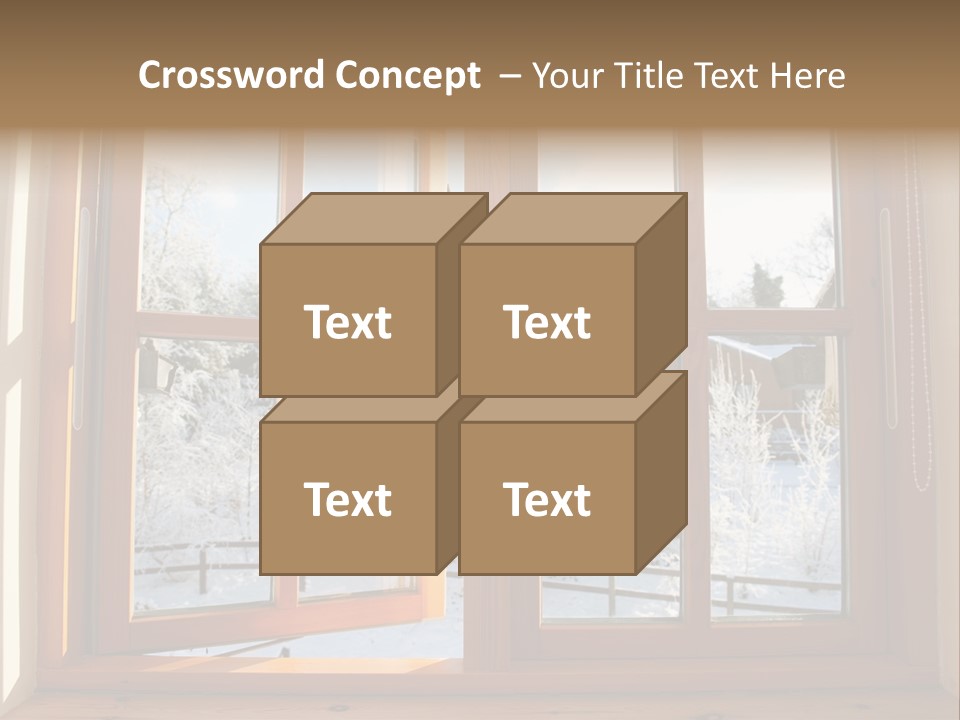 Wooden Windows PowerPoint Template