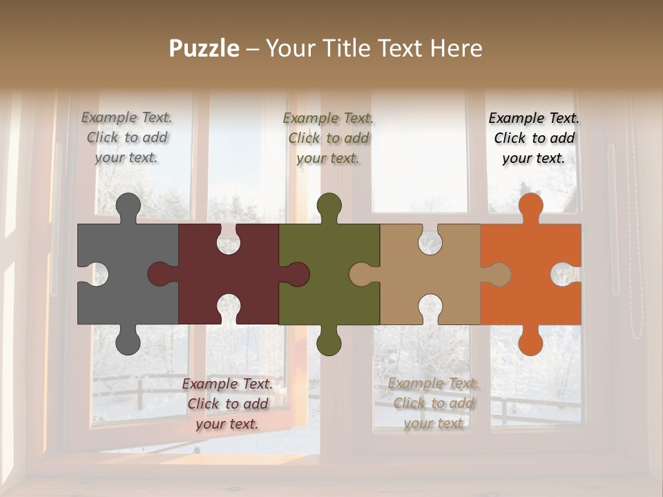 Wooden Windows PowerPoint Template