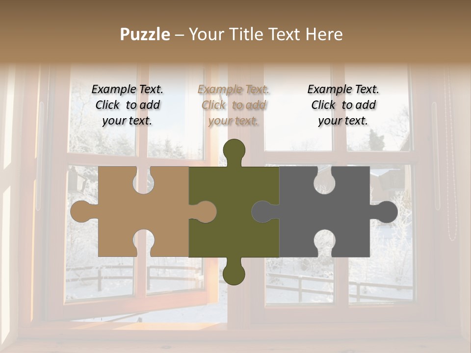 Wooden Windows PowerPoint Template