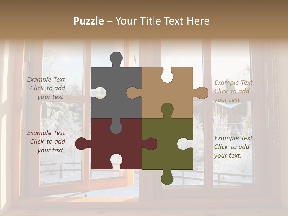 Wooden Windows PowerPoint Template