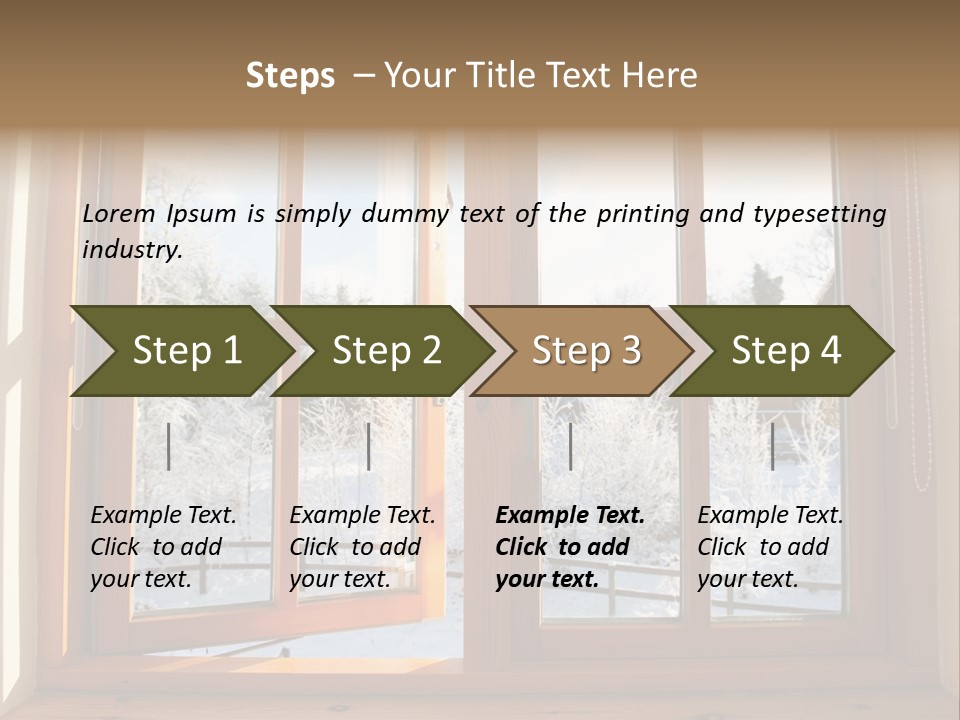 Wooden Windows PowerPoint Template