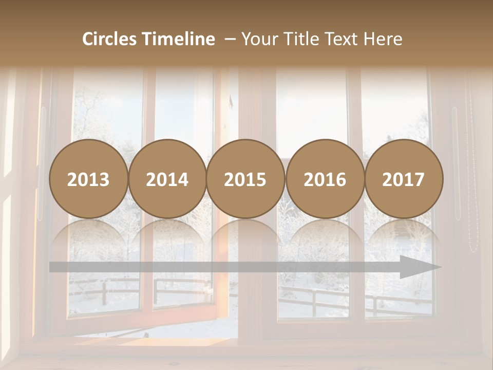 Wooden Windows PowerPoint Template