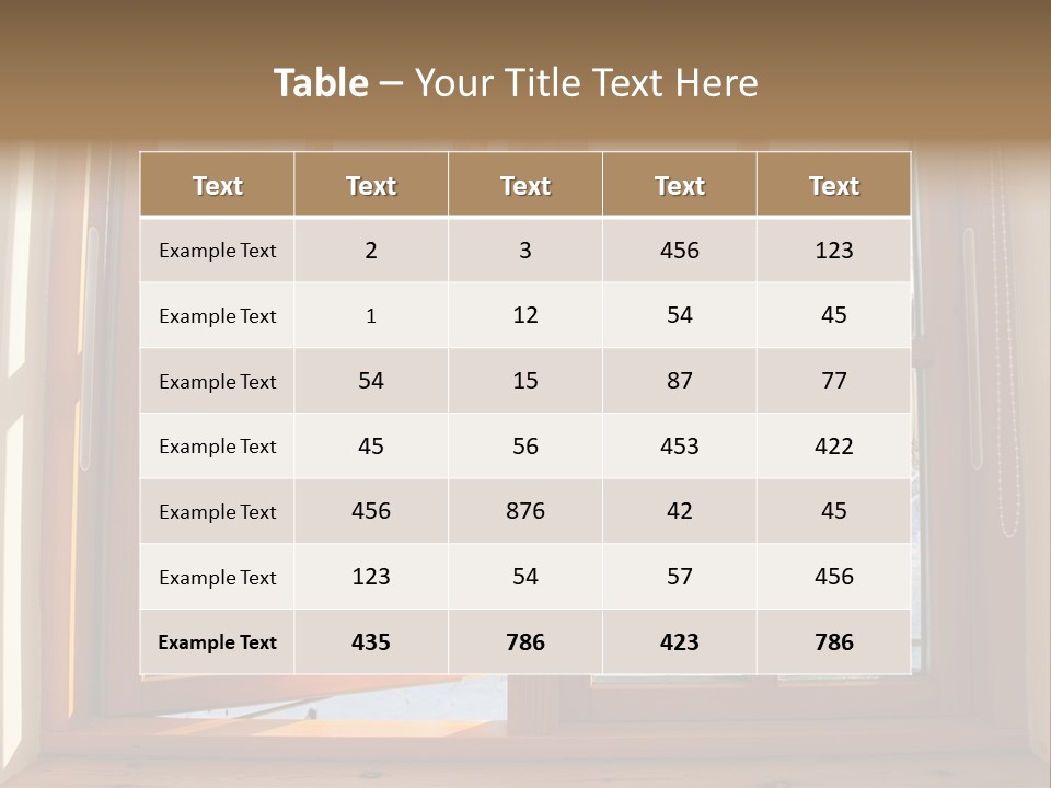 Wooden Windows PowerPoint Template
