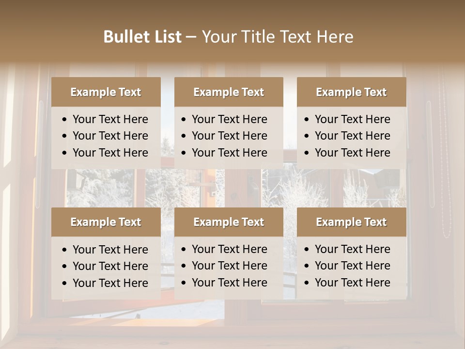Wooden Windows PowerPoint Template
