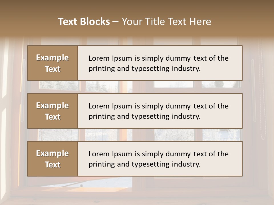 Wooden Windows PowerPoint Template