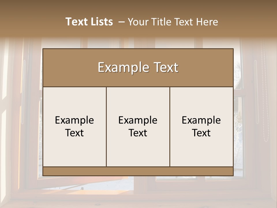 Wooden Windows PowerPoint Template