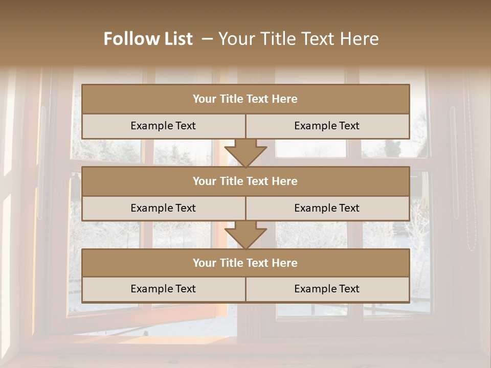 Wooden Windows PowerPoint Template