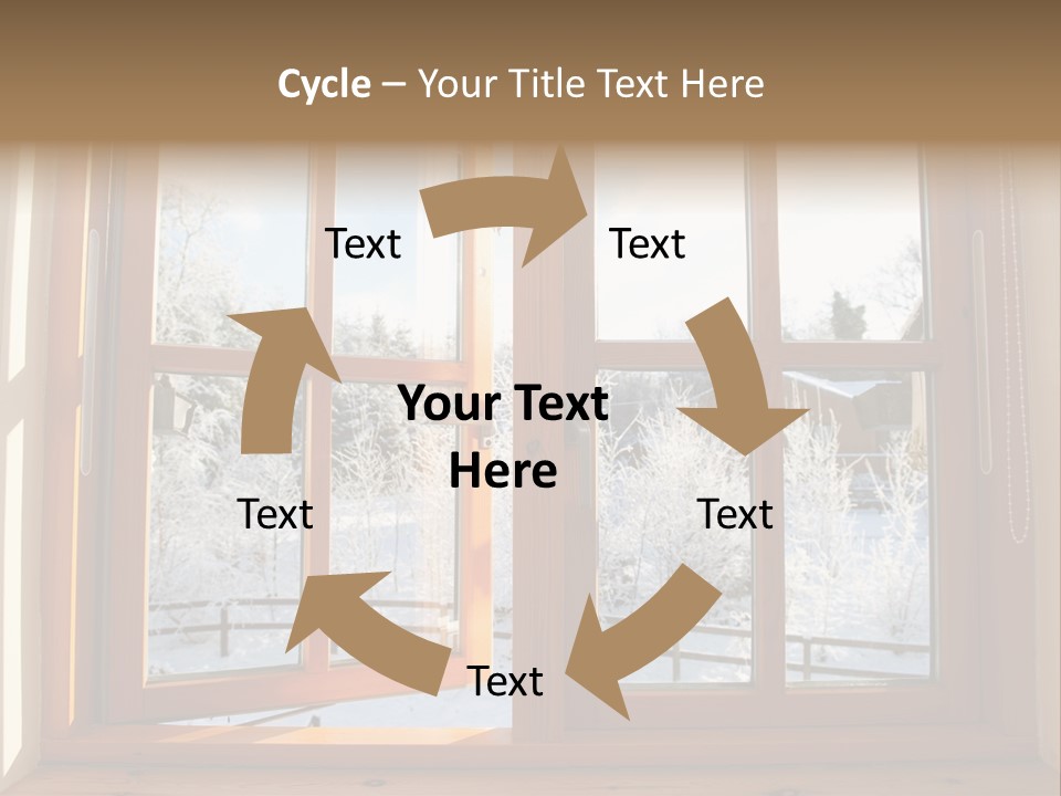 Wooden Windows PowerPoint Template