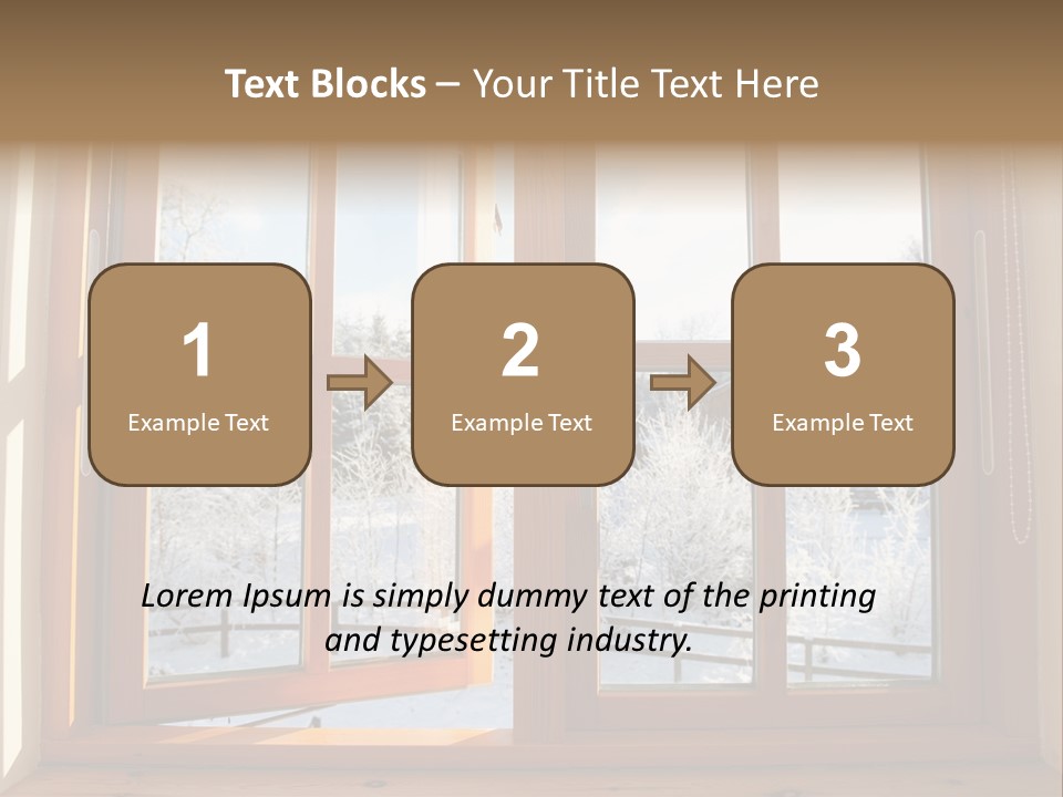 Wooden Windows PowerPoint Template