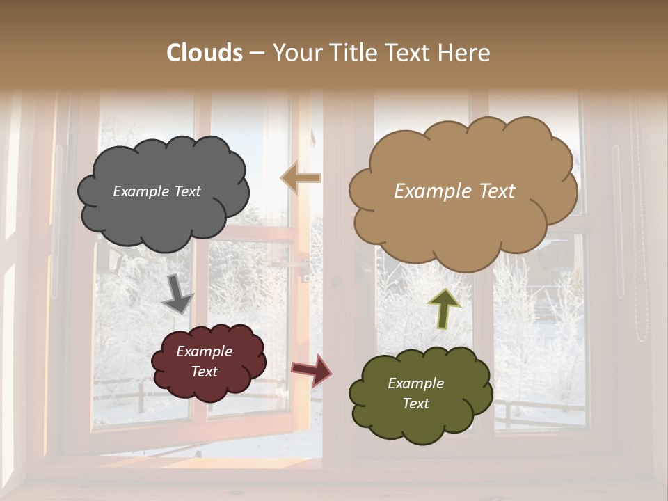 Wooden Windows PowerPoint Template