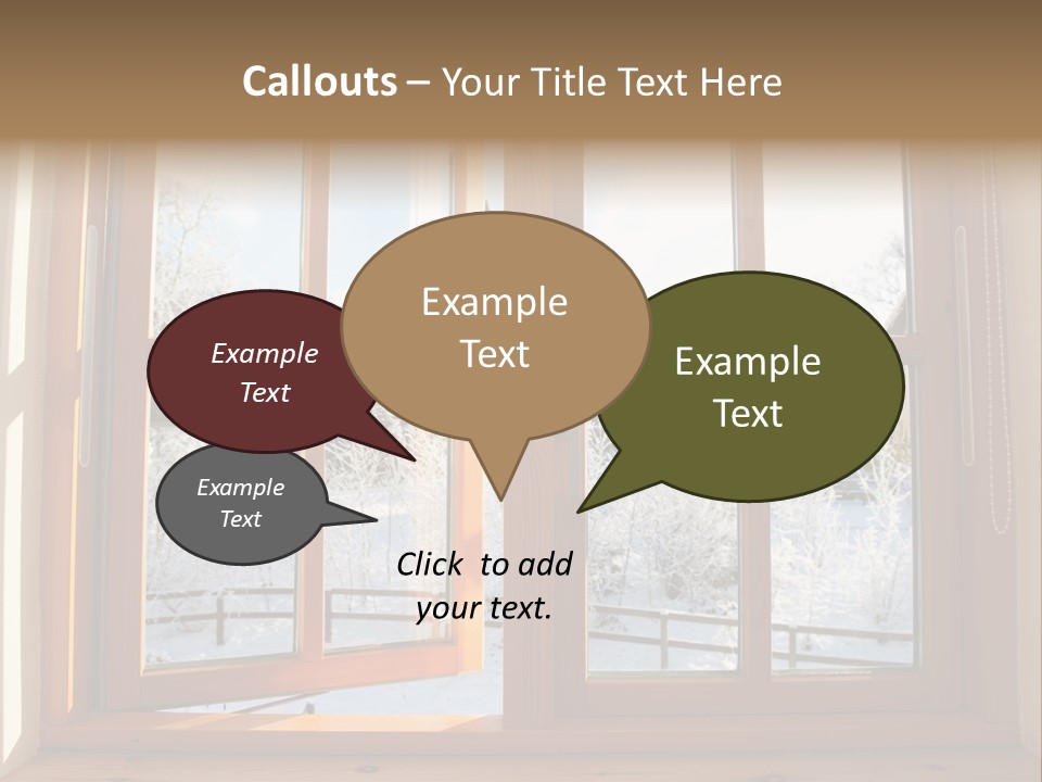 Wooden Windows PowerPoint Template