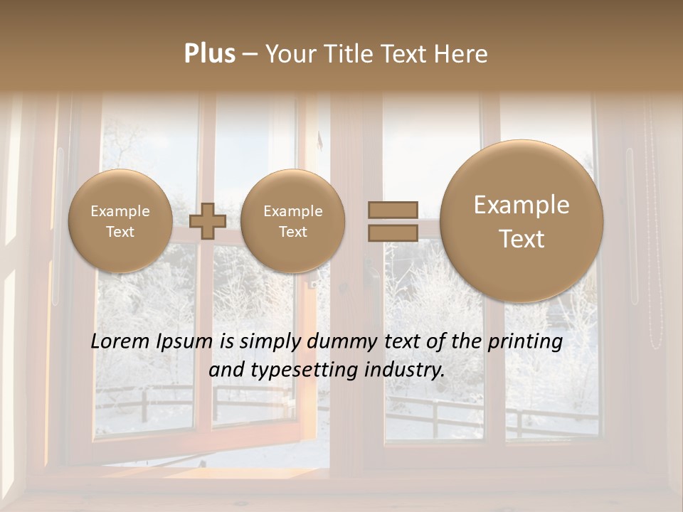 Wooden Windows PowerPoint Template