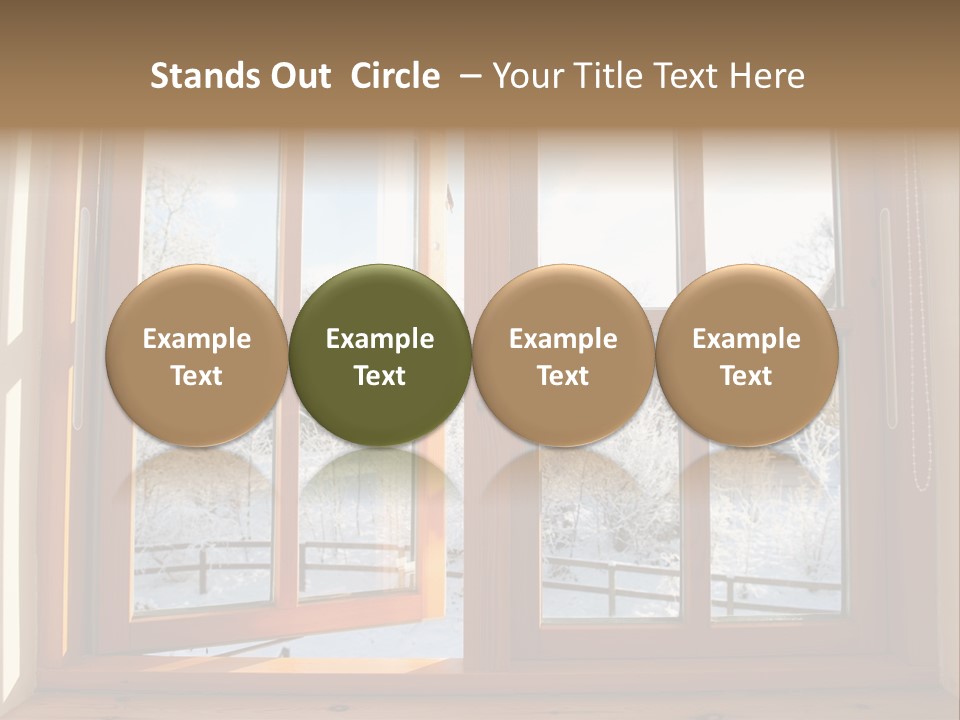 Wooden Windows PowerPoint Template