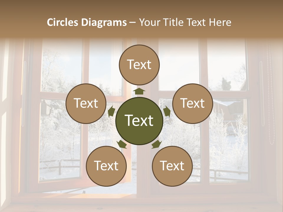 Wooden Windows PowerPoint Template