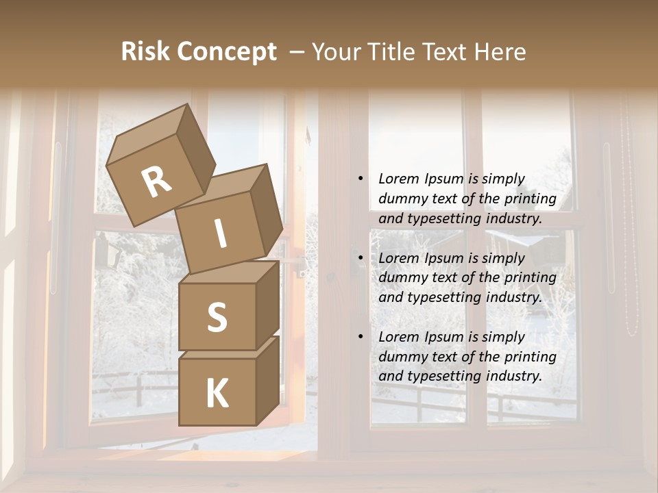 Wooden Windows PowerPoint Template