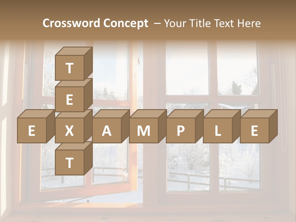 Wooden Windows PowerPoint Template