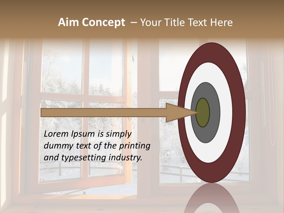 Wooden Windows PowerPoint Template