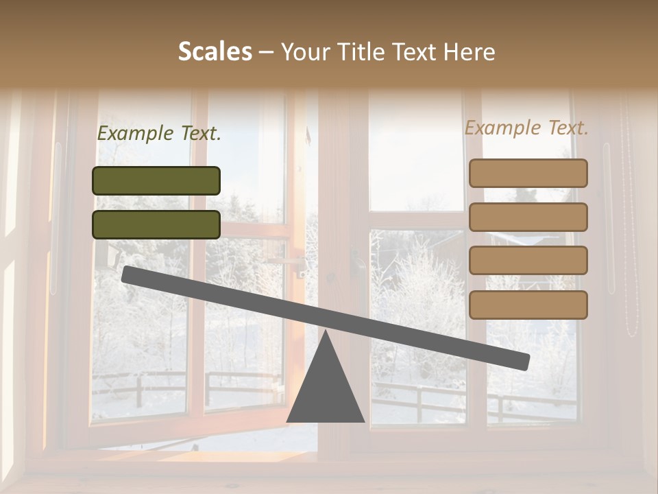 Wooden Windows PowerPoint Template