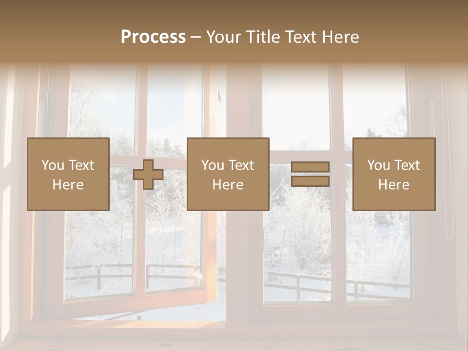 Wooden Windows PowerPoint Template