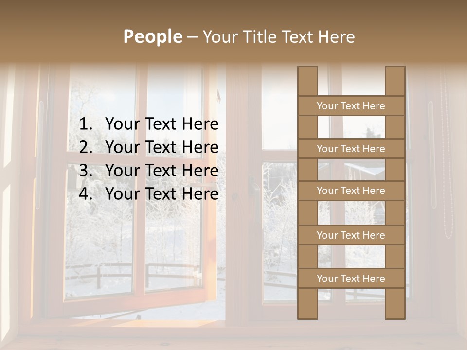 Wooden Windows PowerPoint Template