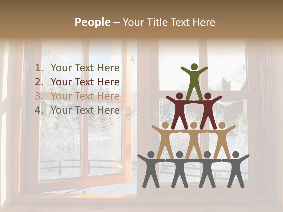 Wooden Windows PowerPoint Template