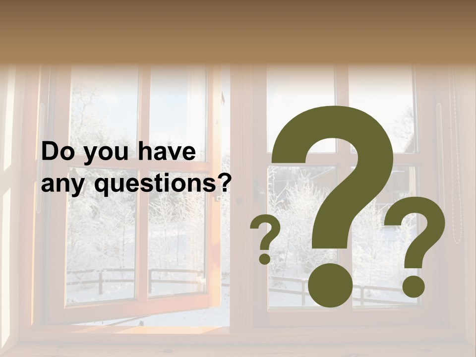 Wooden Windows PowerPoint Template