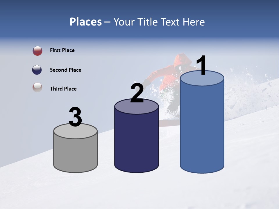 Sport Action Skier PowerPoint Template