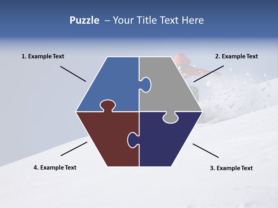 Sport Action Skier PowerPoint Template