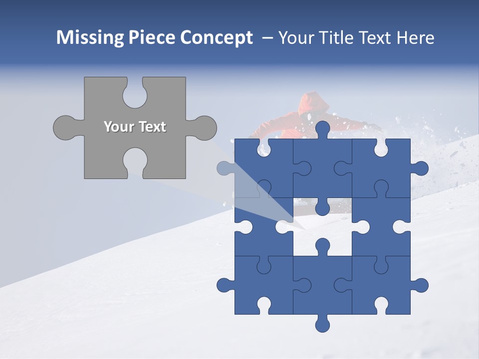 Sport Action Skier PowerPoint Template