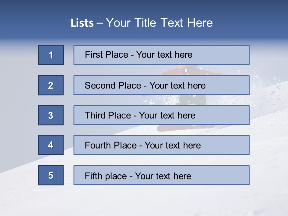 Sport Action Skier PowerPoint Template