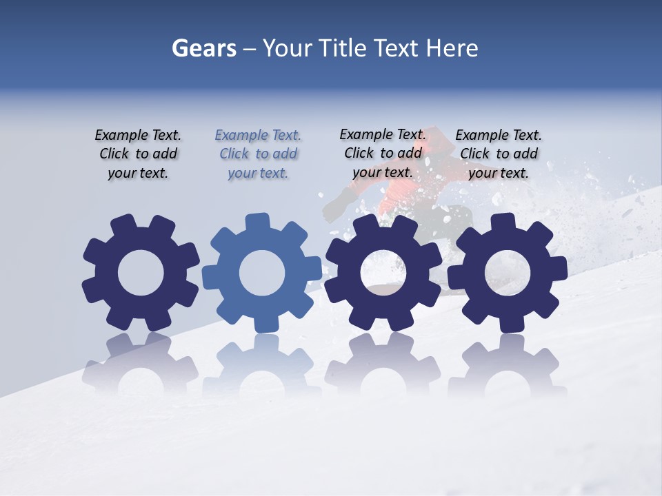 Sport Action Skier PowerPoint Template