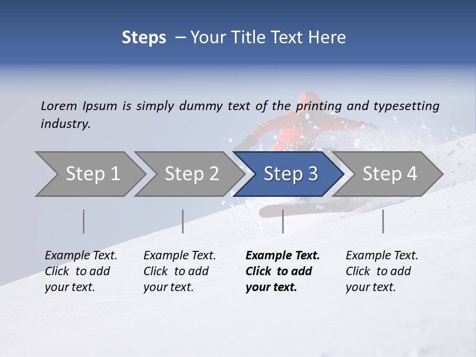 Sport Action Skier PowerPoint Template