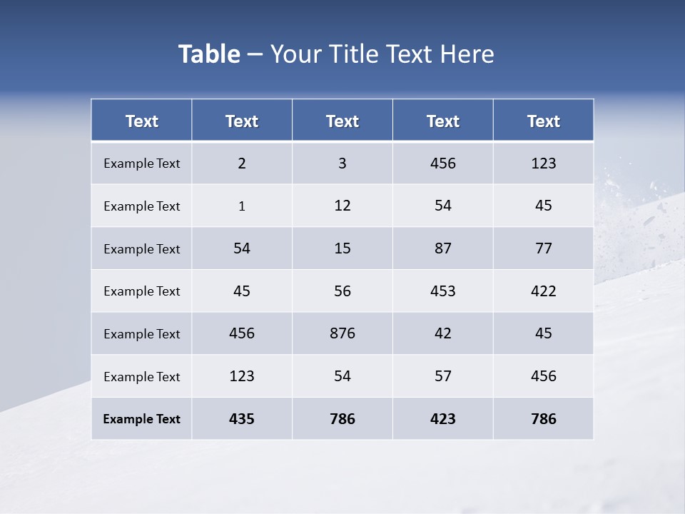 Sport Action Skier PowerPoint Template