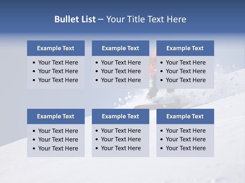 Sport Action Skier PowerPoint Template