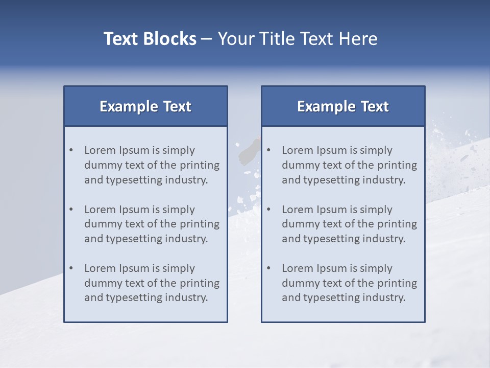 Sport Action Skier PowerPoint Template