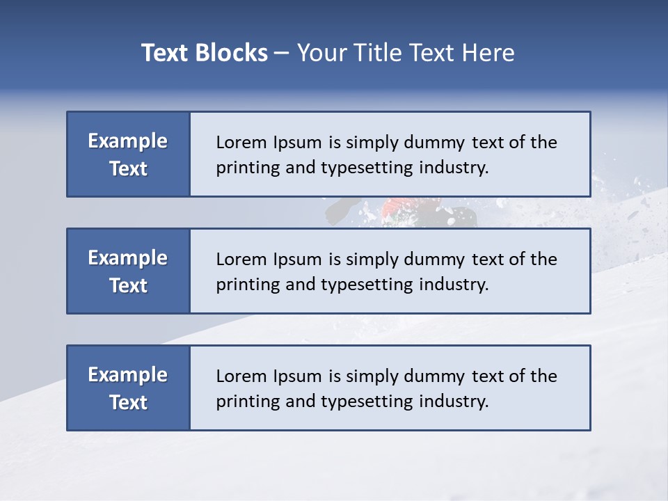 Sport Action Skier PowerPoint Template