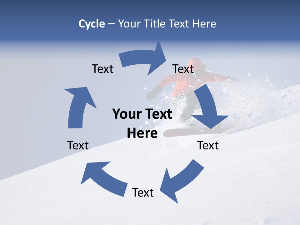 Sport Action Skier PowerPoint Template