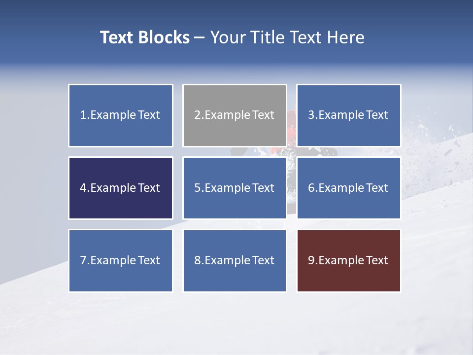 Sport Action Skier PowerPoint Template