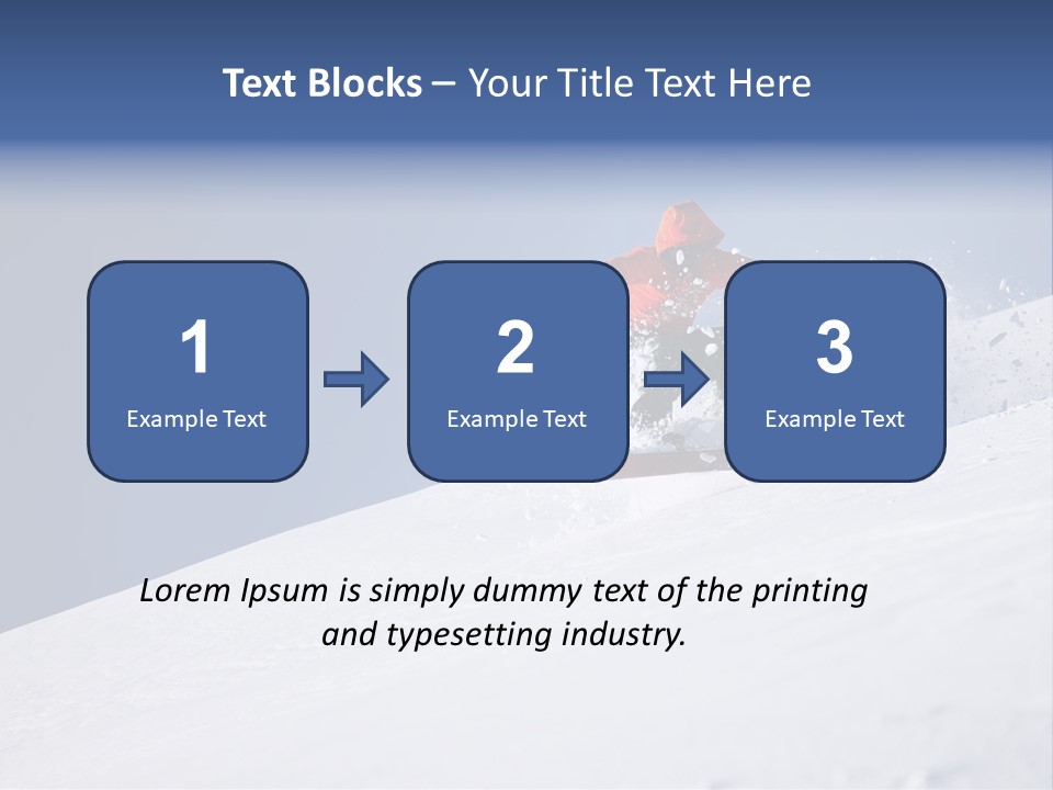 Sport Action Skier PowerPoint Template