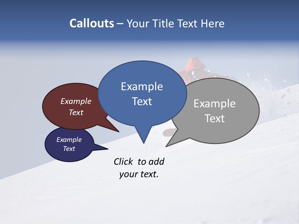 Sport Action Skier PowerPoint Template